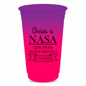 COPO DESCARTÁVEL - 500ML - IMPRESSÃO SILK - BICOLOR - 10g | 1X1 - 100 unidades | TEDCAM074