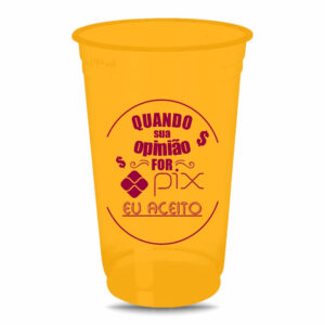COPO DESCARTÁVEL - 500ML - IMPRESSÃO SILK - FOSCO - 10g | 1X1 - 5000 unidades | TEDCAM084