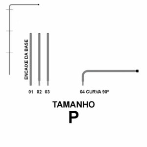 WIND BANNER - HASTE DE ALUMINIO - TAMANHO P - 16g | 0X0 - 100 unidades | WBHASTER24