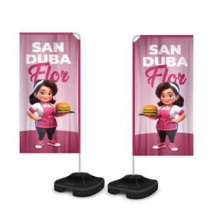 WIND BANNER - TECIDO OXFORD - HASTE DE ALUMINIO - 30g | 4X4 - 1 unidade | WBRFV2CP