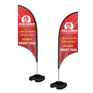 WIND BANNER - TECIDO OXFORD - HASTE DE ALUMINIO - 30g | 4X4 - 1 unidade | WBVFV2CM