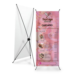 X BANNER - TECIDO OXFORD - FIBRA DE VIDRO - 30g | 4X0 - 10 unidades | XBAN12C10